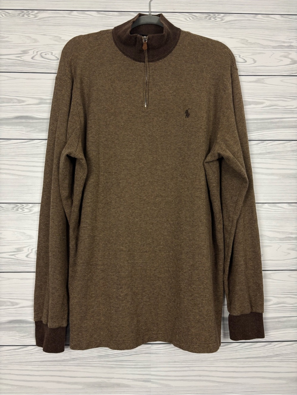 Polo Golf Ralph Lauren vintage alpaca blend 1/4 zip pullover size large
